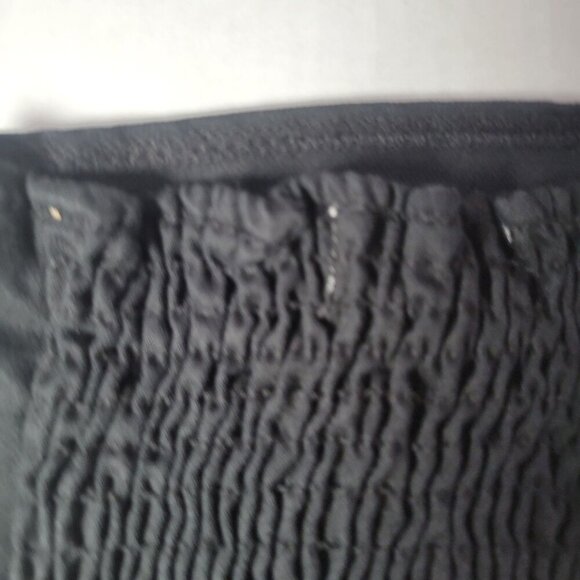 WeWoreWhat Women Black Cotton Blend Chic Strapless Bandeau Top Size Medium - Picture 8 of 9